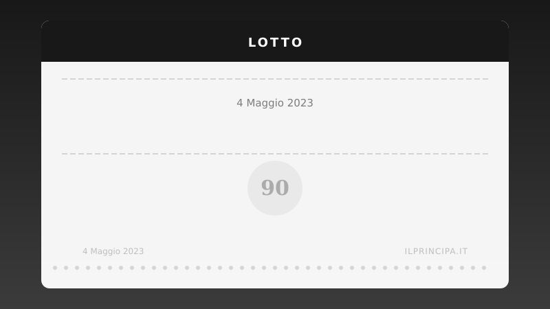 Lotto 4 maggio 2023: ecco i numeri resi noti su tutte le ruote
