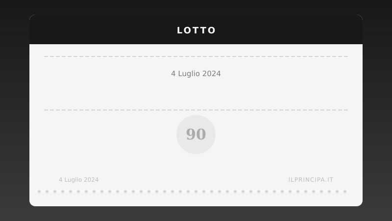 Estrazioni Lotto di giovedì 4 luglio 2024: tutti i numeri sulle 11 ruote