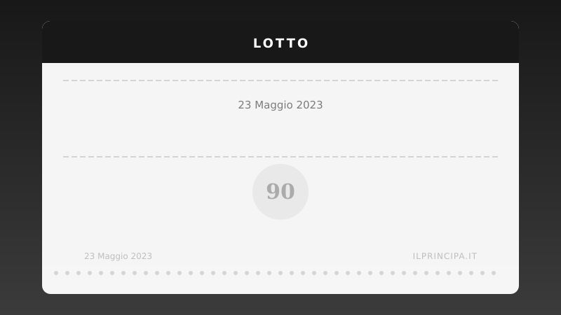 Lotto 23 maggio 2023: ecco i numeri resi noti su tutte le ruote