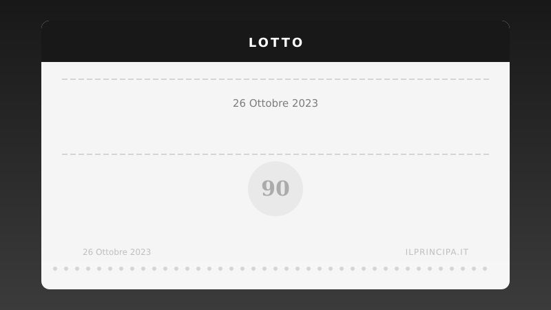 Risultati Lotto 26 ottobre 2023: la tabella completa