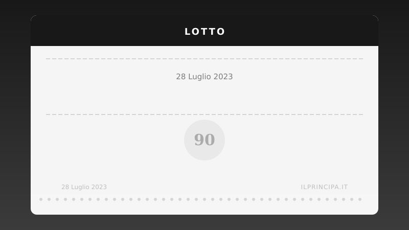 Lotto 28 luglio 2023: ecco i numeri pubblicati su tutte le ruote