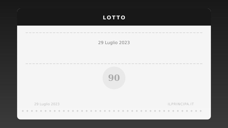 Risultati Lotto 29 luglio 2023: la tabella completa